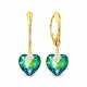 Naiste hõbedased kõrvarõngad Diamond Sky „Cute Valentine (Vitrail Medium)“ koos Swarovski kristallidega