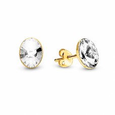 925 Sterling Silver Earrings “Clarice V” dazzling with Crystals by Swarovski®