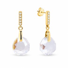 925 Sterling Silver Earrings “Calathea (Crystal Shimmer)” created with Crystals by Swarovski®