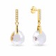 Серебряные серьги 925 пробы «Калатея (Crystal Shimmer)» с кристаллами Swarovski®