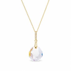 925 Sterling Silver Pendant “Calathea (Crystal Shimmer)” created with Crystals by Swarovski®