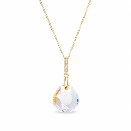 Hõbedane ripats „Calathea (Crystal Shimmer)“ Swarovski® kristallidega