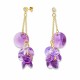 Hõbedased kõrvarõngad „Orchid (Iris / Violet)“ Swarovski® kristallidega