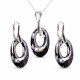 Hõbekomplekt „Helios“ (Silver Night) 925 hõbedast Swarovski® kristallidega