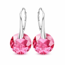 925 Sterling Silver Earrings “Marianne (Rose)” created with Crystals by Swarovski®