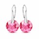 Hõbedased kõrvarõngad „Marianne (Rose)“ Swarovski® kristallidega