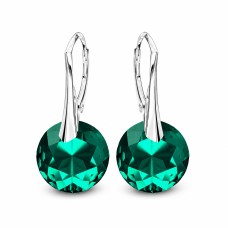 Naiste kõrvarõngad Diamond Sky „Marianne (Emerald)“ koos Swarovski kristallidega