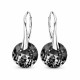 925 Sterling Silver Earrings “Marianne (Silver Night)” created with Crystals by Swarovski®