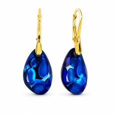 Naiste kõrvarõngad Diamond Sky „Radiolarian (Bermuda Blue)“ koos Swarovski kristallidega