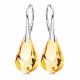 Hõbedased kõrvarõngad „Helix (Golden Shadow)“ Swarovski® kristallidega