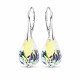 Hõbedased kõrvarõngad „Helix (Aurora Borealis)“ Swarovski® kristallidega