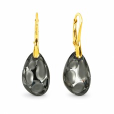 925 Sterling Silver Earrings “Radiolarian (Silver Night)” created with Crystals by Swarovski®