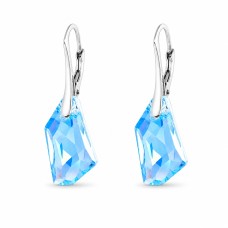 Naiste kõrvarõngad Diamond Sky „Hyperborea (Aquamarine Blue)“ koos Swarovski kristallidega