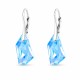 925 Sterling Silver Earrings “Hyperborea” (Aquamarine Blue) embellished with Crystals by Swarovski®