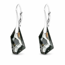 925 Sterling Silver Earrings “Hyperborea (Silver Night)” created with Crystals by Swarovski®