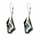 Hõbedased kõrvarõngad „Hyperborea (Silver Night)“ Swarovski® kristallidega