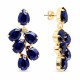 Earrings “Amber II (Dark Indigo)” created with Preciosa® crystals
