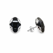 925 Sterling Silver Earrings “Delia (Graphite Lite Chrome)” created with Crystals by Swarovski®