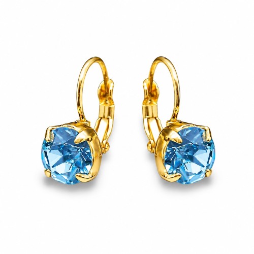 Earrings “Glory (Aquamarine Blue)” created with Crystals by Swarovski®