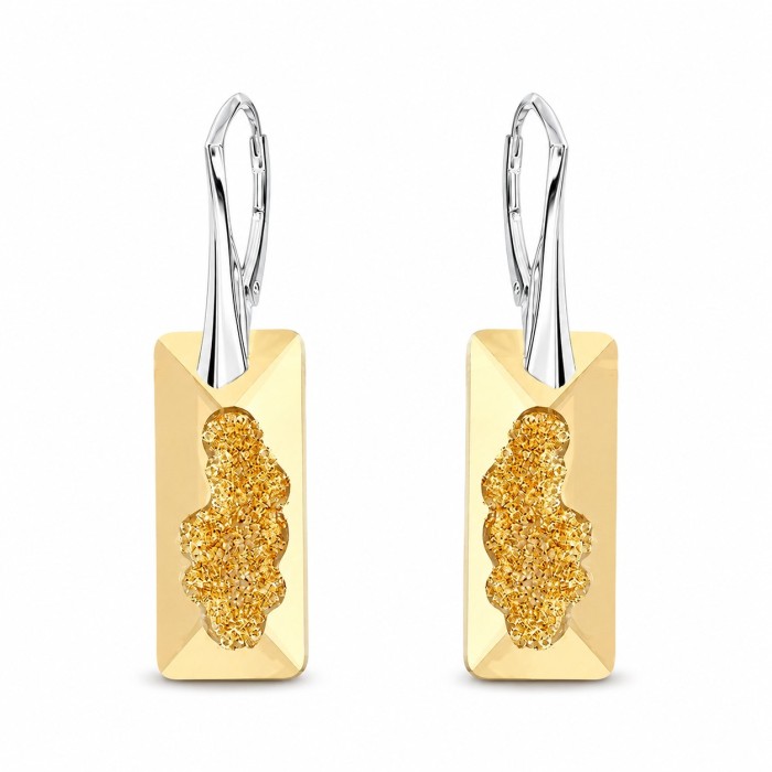 Hõbekomplekt „Growing Crystal II“ (Golden Shadow) 925 hõbedast Swarovski® kristallidega