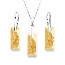 Hõbekomplekt „Growing Crystal II“ (Golden Shadow) 925 hõbedast Swarovski® kristallidega