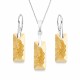 Hõbekomplekt „Growing Crystal II“ (Golden Shadow) 925 hõbedast Swarovski® kristallidega