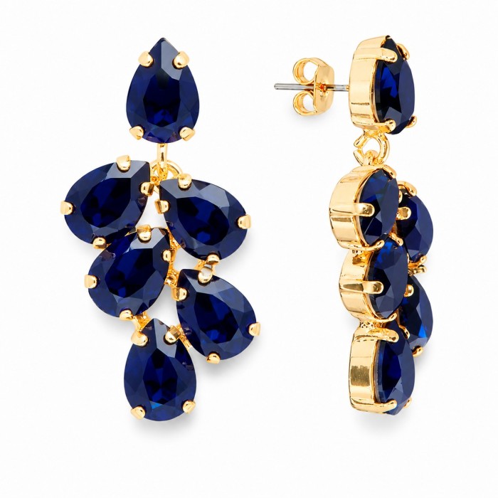 Ehtekomplekt naistele „Amber II (Dark Indigo)“ Preciosa® kristallidega