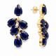 Ehtekomplekt naistele „Amber II (Dark Indigo)“ Preciosa® kristallidega