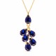 Ehtekomplekt naistele „Amber II (Dark Indigo)“ Preciosa® kristallidega