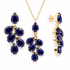 Ehtekomplekt naistele „Amber II (Dark Indigo)“ Preciosa® kristallidega