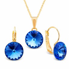 Ehtekomplekt naistele „Clarice II (Sapphire)“ Swarovski® kristallidega