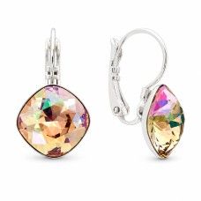 Earrings “Glare IV (Luminous Green)” created with Crystals by Swarovski®