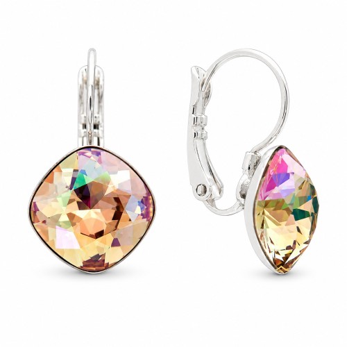 Earrings “Glare IV (Luminous Green)” created with Crystals by Swarovski®