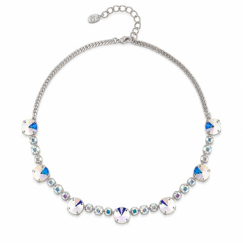 Bridal Necklace “Vortex II (Aurora Borealis)” created with Crystals by Swarovski®
