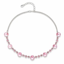 Naiste kaelakee Diamond Sky „Vortex II (Light Rose)“ koos Swarovski kristallidega