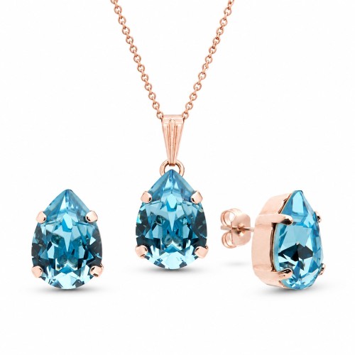 Ehtekomplekt naistele „Venus II (Aquamarine)“ Swarovski® kristallidega