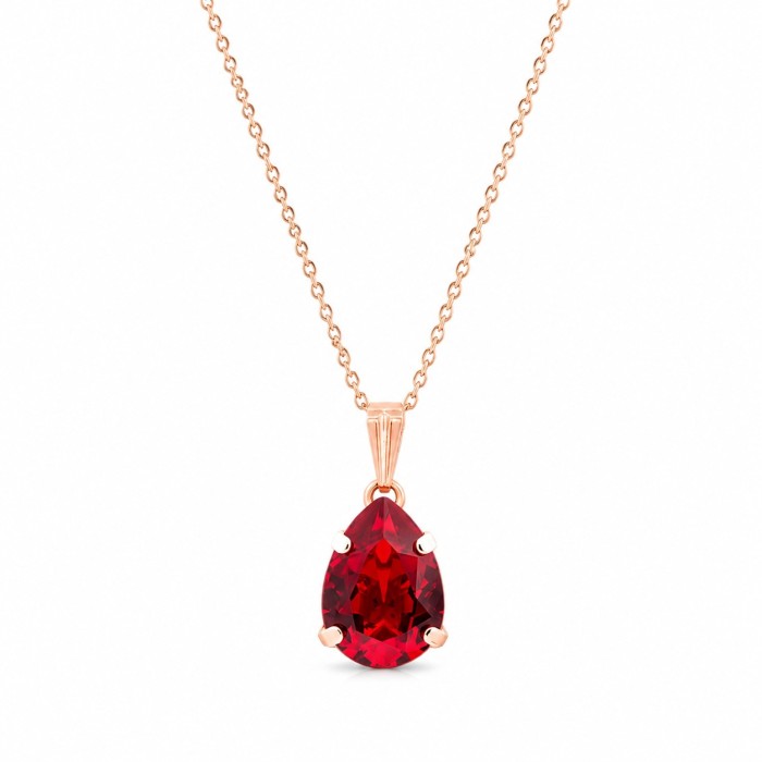 Женский комплект «Венус II (Siam)» с кристаллами Swarovski®
