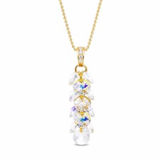 925 Sterling Silver Pendant “Flamenco (Aurora Borealis)” created with Crystals by Swarovski®