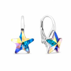 Naiste kõrvarõngad Diamond Sky „Starfall (Aurora Borealis)“ koos Swarovski kristallidega