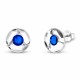 Серебряные серьги 925 пробы «Астра (Capri Blue)» с кристаллами Swarovski®