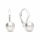 Hõbedased kõrvarõngad „Rani (Light Grey)“ Swarovski® pärlitega
