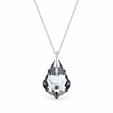 925 Sterling Silver Pendant “Baroque V (Silver Night)” created with Crystals by Swarovski®