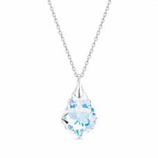925 Sterling Silver Pendant “Baroque V (Aurora Borealis)” created with Crystals by Swarovski®