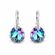 Серебряные серьги 925 пробы «Ледяные Грани (Vitrail Light)» с кристаллами Swarovski®