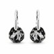 925 Sterling Silver Earrings “Frozen Edges (Silver Night)” created with Crystals by Swarovski®