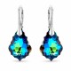 925 Sterling Silver Earrings “Baroque V (Meridian Blue)” created with Crystals by Swarovski®