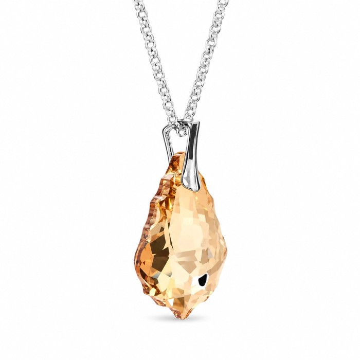 Hõbedane ripats „Baroque V (Golden Shadow)“ Swarovski® kristallidega