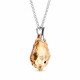 Hõbedane ripats „Baroque V (Golden Shadow)“ Swarovski® kristallidega