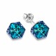 925 Sterling Silver Earrings “Rubicon II (Bermuda Blue)” created with Crystals by Swarovski®
