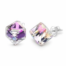 925 Sterling Silver Earrings “Rubicon II (Vitrail Light)” created with Crystals by Swarovski®